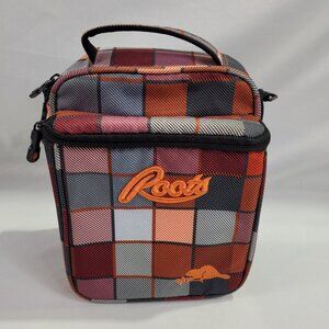 Roots Lunch Box Kit Plaid Carry Case School Cooler Bag